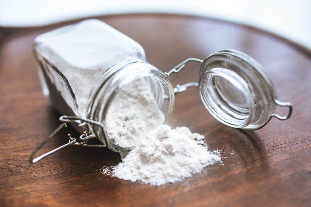 Baking Soda Used To Clean Kitchen Utensils.